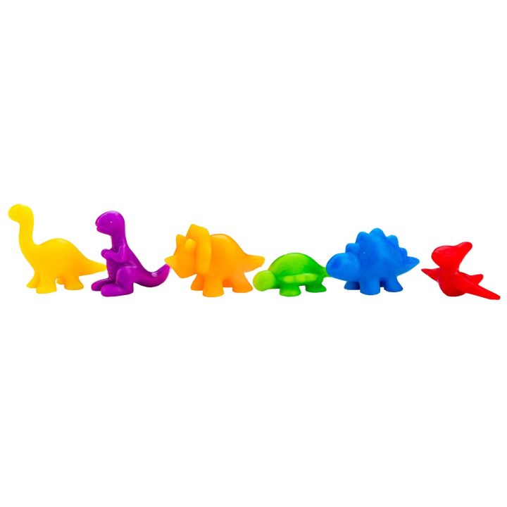 Edukacyjna Gra Dla Dzieci, Nauka Liczenia, Kolorów, Chwytania DINOZAURY Klocki