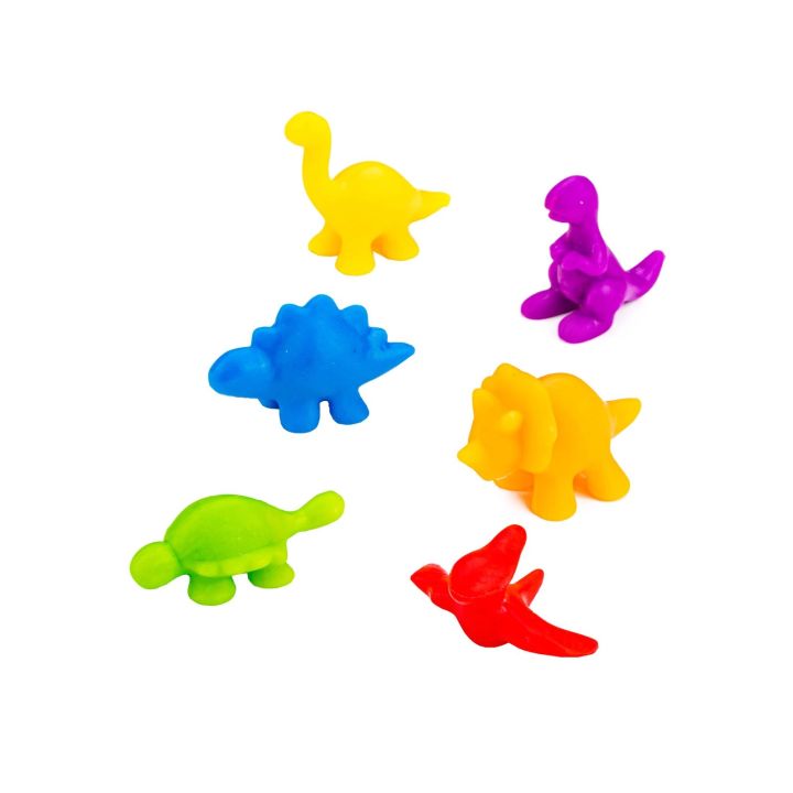 Edukacyjna Gra Dla Dzieci, Nauka Liczenia, Kolorów, Chwytania DINOZAURY Klocki