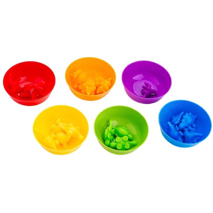 Edukacyjna Gra Dla Dzieci, Nauka Liczenia, Kolorów, Chwytania DINOZAURY Klocki