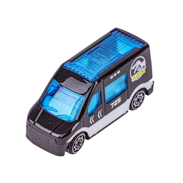 Metalowe Pojazdy, Auta, Resoraki 6 Sztuk Zestaw 1:64 Pojazd SWAT, Poduszkowiec, Jeep Turystyczny