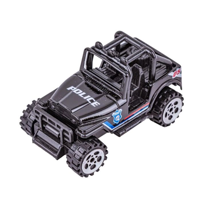 Metalowe Pojazdy Uprzywilejowane, Auta, Resoraki 6 Sztuk Zestaw 1:64 POLICJA, RADIOWÓZ