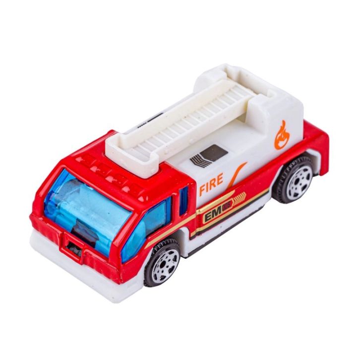 Metalowe Pojazdy Uprzywilejowane, Auta, Resoraki 6 Sztuk Zestaw 1:64 STRAŻ POŻARNA, WÓZ STRAŻACKI