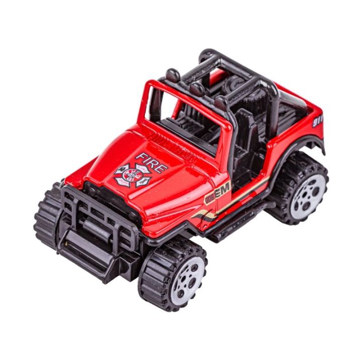 Metalowe Pojazdy Uprzywilejowane, Auta, Resoraki 6 Sztuk Zestaw 1:64 STRAŻ POŻARNA, WÓZ STRAŻACKI