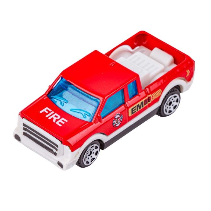 Metalowe Pojazdy Uprzywilejowane, Auta, Resoraki 6 Sztuk Zestaw 1:64 STRAŻ POŻARNA, WÓZ STRAŻACKI