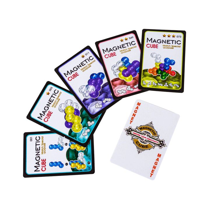 Gra, Układanka Logiczna, Magnetyczna Kostka Do Ułożenia, Klocki + KARTY