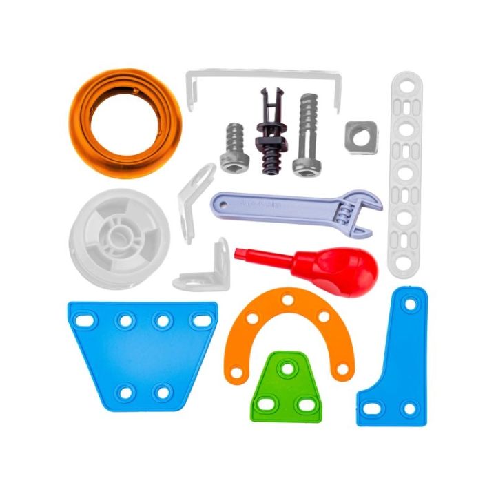 Klocki Elastyczne Konstrukcyjne 5w1 132 El., Maszyny, Pojazdy, Auto, Samochód, Samolot, Skuter Do Rozkręcania I Skręcania
