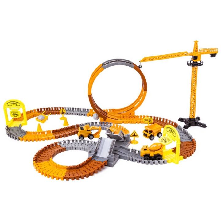 Duży Tor Samochodowy, Wyścigowy - Plac Budowy 180 El. Pętla, Dźwig, Resoraki