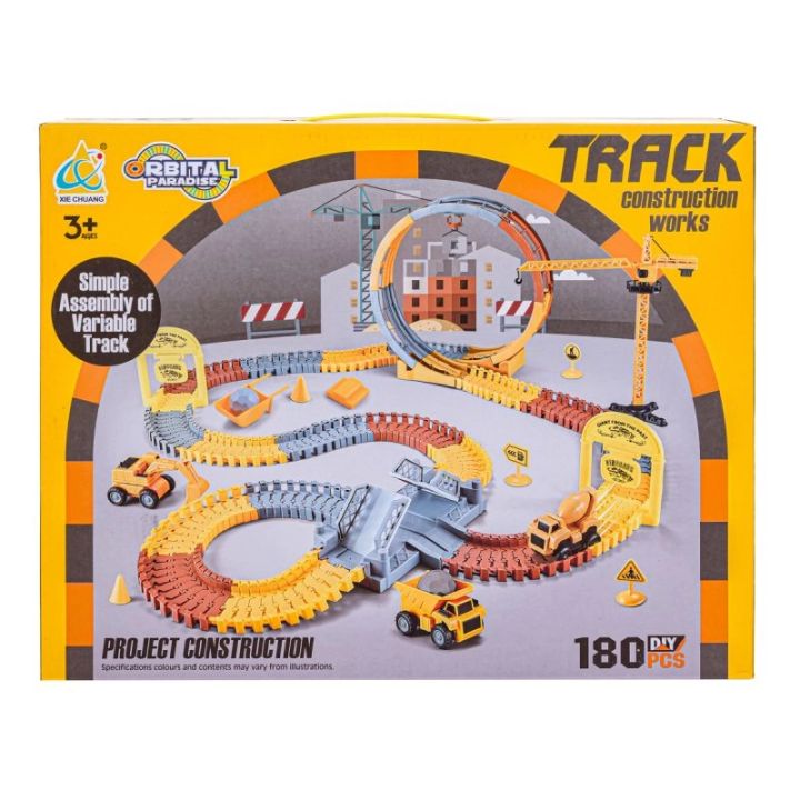 Duży Tor Samochodowy, Wyścigowy - Plac Budowy 180 El. Pętla, Dźwig, Resoraki