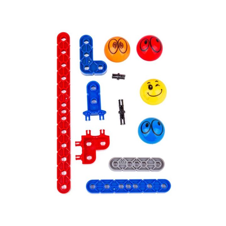 Tęczowy Zjazd Gra Dla Kulek, Tor Kulkowy, Zjeżdżalnia, Klocki, Wieża 550 El.