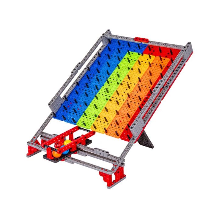Tęczowa Plansza Gra, Zjazd Dla Kulek, Tor Kulkowy, Zjeżdżalnia, Klocki 477 El.