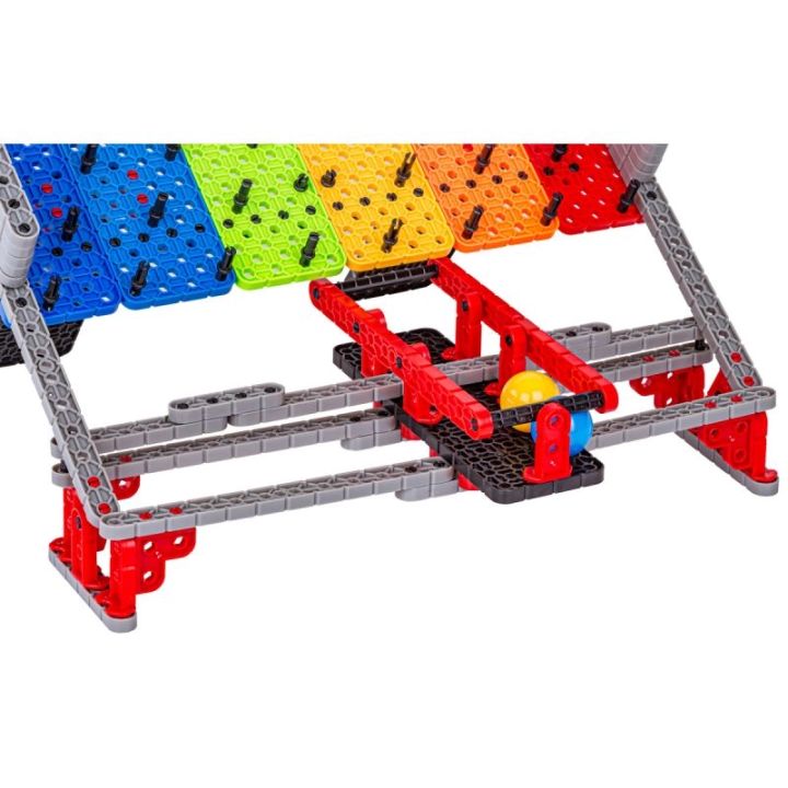 Tęczowa Plansza Gra, Zjazd Dla Kulek, Tor Kulkowy, Zjeżdżalnia, Klocki 477 El.