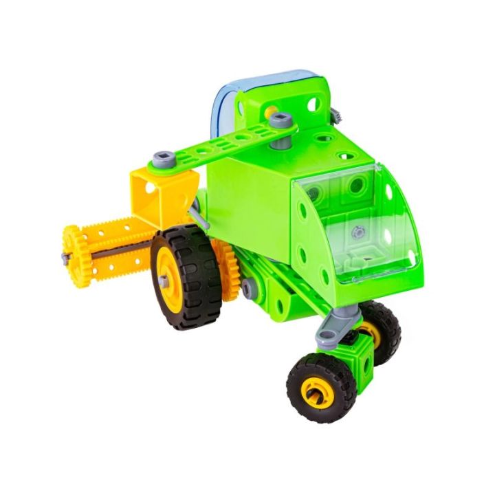 Klocki Konstrukcyjne ZESTAW ROLNIKA, FARMERA 153 El. Pojazdy Rolnicze, Kombajn, Stodoła, Traktor Do Rozkręcania I Skręcania 8w1