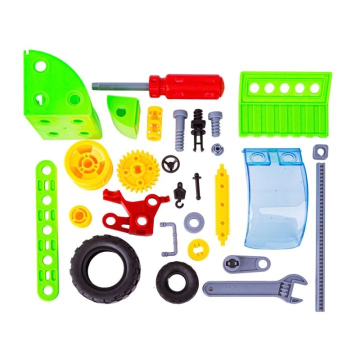 Klocki Konstrukcyjne ZESTAW ROLNIKA, FARMERA 153 El. Pojazdy Rolnicze, Kombajn, Stodoła, Traktor Do Rozkręcania I Skręcania 8w1