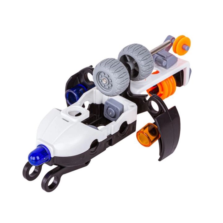 Klocki Konstrukcyjne 161 El. POLICJA, ZESTAW POLICYJNY, Motocykl, Ponton, Samochód Do Rozkręcania I Skręcania 8w1