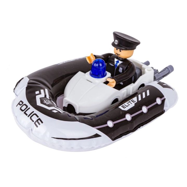 Klocki Konstrukcyjne 161 El. POLICJA, ZESTAW POLICYJNY, Motocykl, Ponton, Samochód Do Rozkręcania I Skręcania 8w1