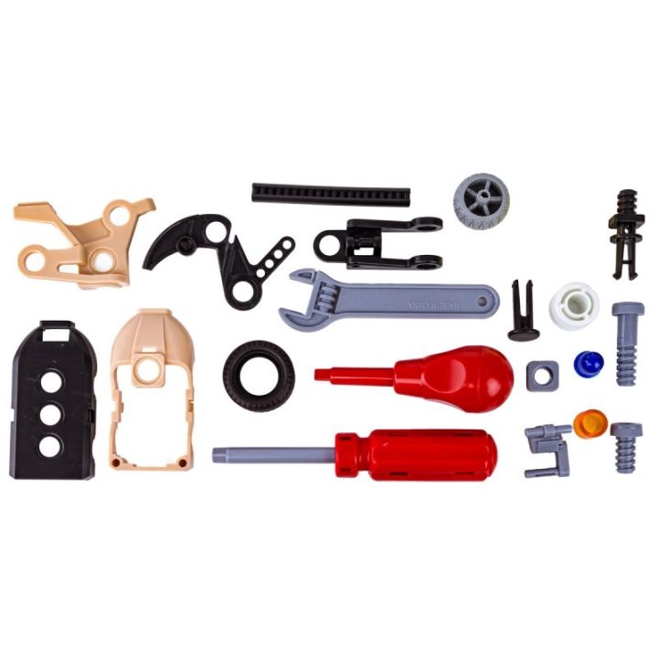 Klocki Konstrukcyjne 161 El. POLICJA, ZESTAW POLICYJNY, Motocykl, Ponton, Samochód Do Rozkręcania I Skręcania 8w1