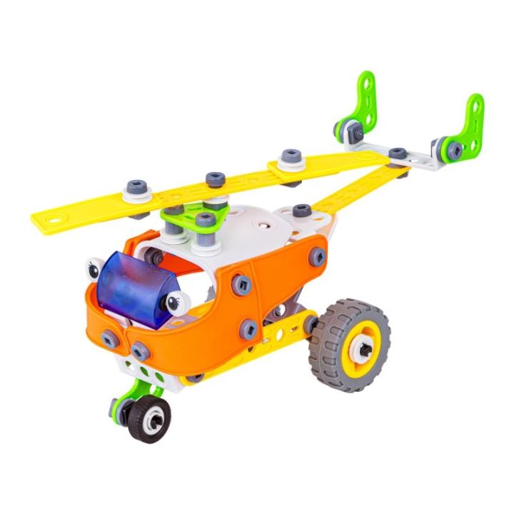 Klocki Elastyczne, Konstrukcyjne 163 El. Samochód, Quad, Helikopter, Samolot, Robot Do Rozkręcania I Skręcania 5w1