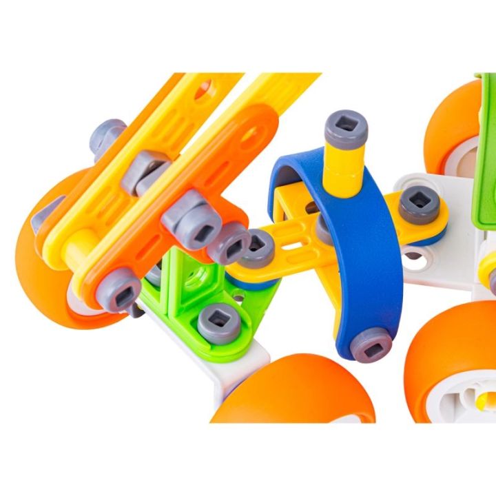 Klocki Konstrukcyjne, Elastyczne 167 El. Pojazdy Budowlane, Auto, Wyścigówka, Samolot, Robot Do Rozkręcania I Skręcania 10w1