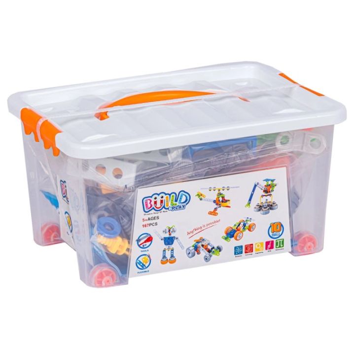 Klocki Elastyczne, Konstrukcyjne 167 El. Samochód, Auto, Helikopter, Samolot, Robot Do Rozkręcania I Skręcania 10w1