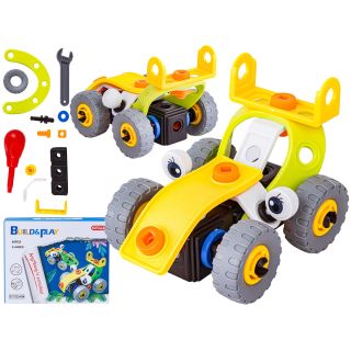 Klocki Elastyczne, Konstrukcyjne 48 El. Samochód, Auto, Wyścigówka Do Rozkręcania I Skręcania 2w1