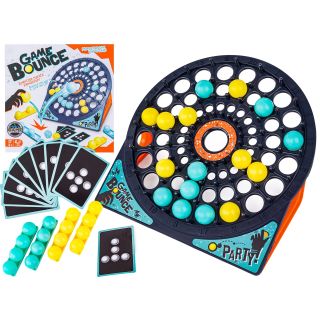 Rodzinna Gra Zręcznościowa BOUNCE GAME, Układanka, Tarcza, Karty, Piłeczki