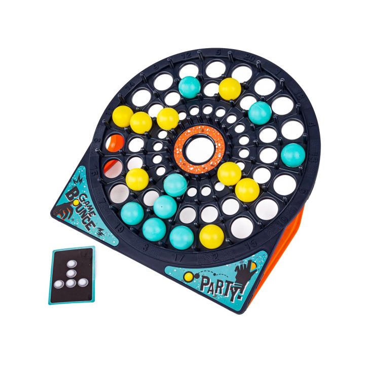 Rodzinna Gra Zręcznościowa BOUNCE GAME, Układanka, Tarcza, Karty, Piłeczki