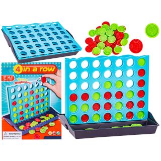 Logiczna Gra Umysłowa Planszowa 4 In A Row, 4 w Rzędzie, Plansza + Żetony