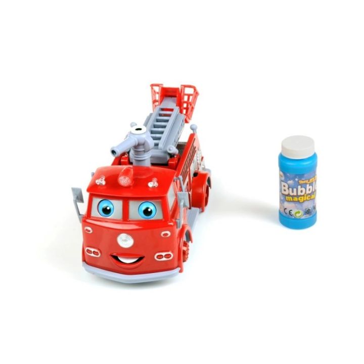 Interaktywny Wóz Strażacki do Baniek Mydlanych z Dźwiękiem i Światłami