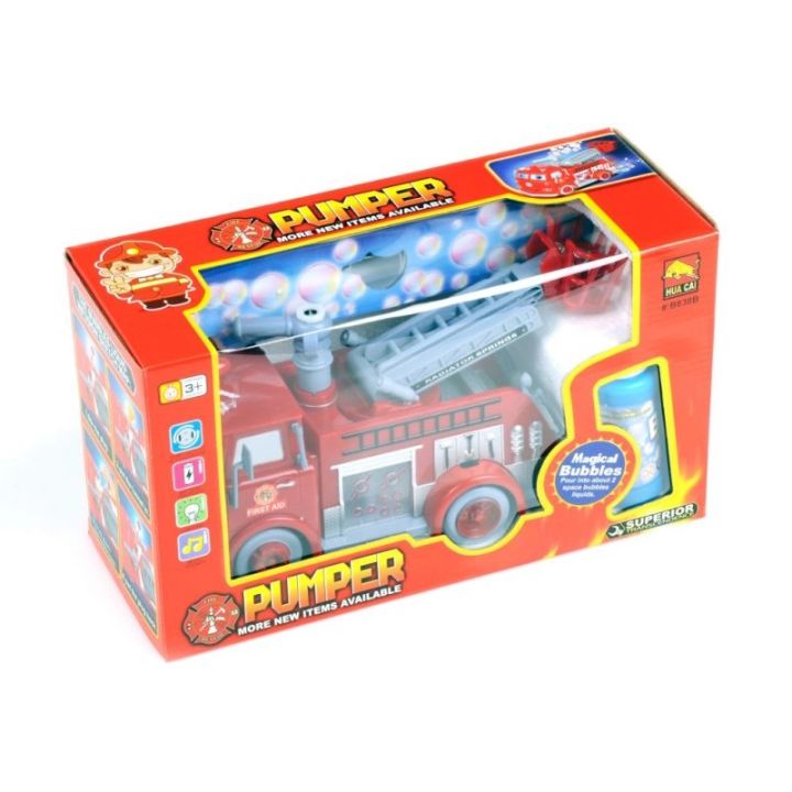 Interaktywny Wóz Strażacki do Baniek Mydlanych z Dźwiękiem i Światłami