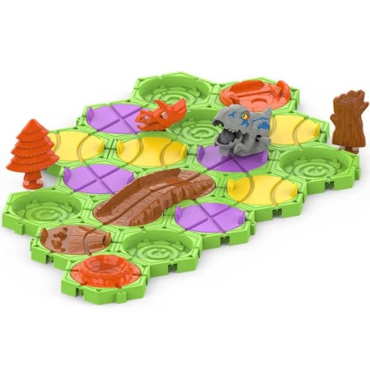 Gra Logiczna, Zbuduj Tor Dla Dinozaura, Trasa, Przeprawa Dla Dinozaura, Klocki, Tor Przeszkód