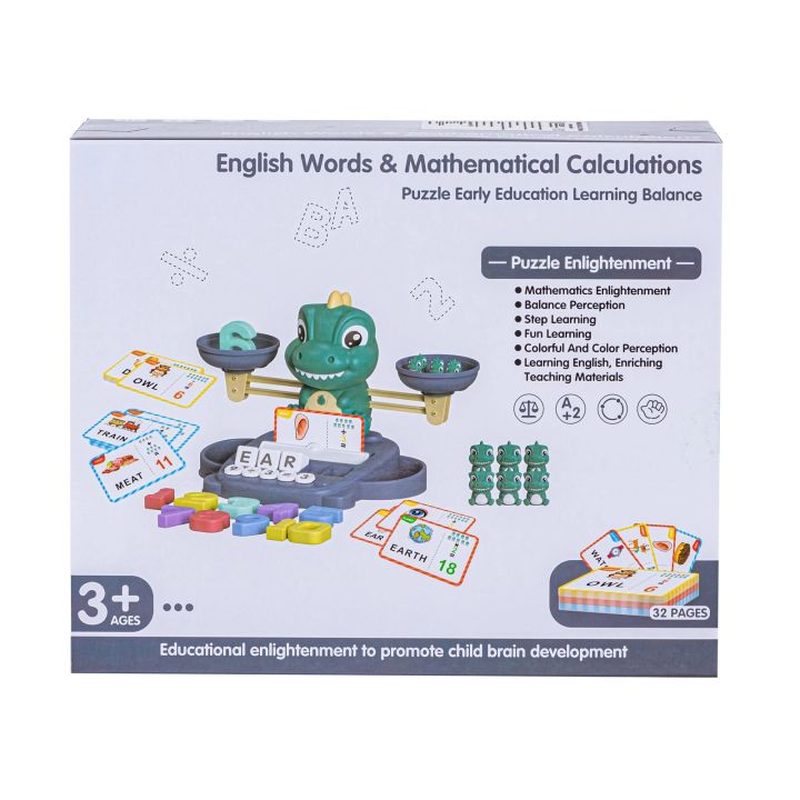 Gra Nauka Liczenia Oraz Angielskiego - Równoważnia Waga Szalkowa DINOZAUR - Dinosaur Balance