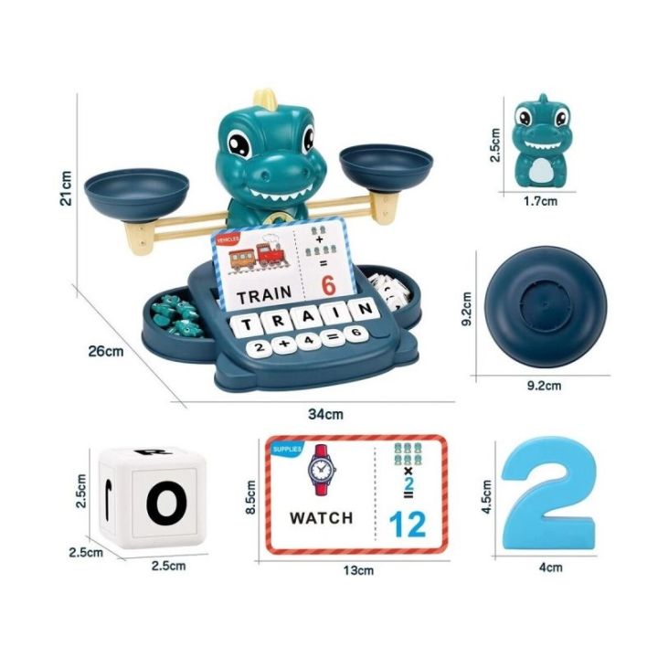 Gra Nauka Liczenia Oraz Angielskiego - Równoważnia Waga Szalkowa DINOZAUR - Dinosaur Balance