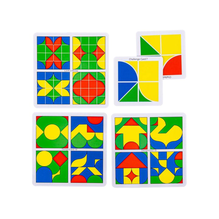 Edukacyjna Układanka Dla Dzieci, Kolorowe, DREWNIANE KLOCKI, Karty