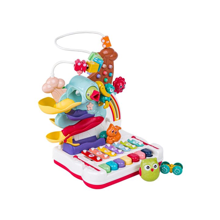 Wielofunkcyjna, Edukacyjna Zabawka Dla Dzieci, Cymbałki, Zjeżdżalnia, Pałąk, Magnetyczny Dzięcioł Interaktywna