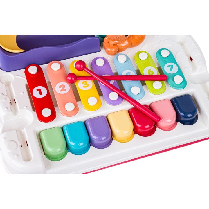 Wielofunkcyjna, Edukacyjna Zabawka Dla Dzieci, Cymbałki, Zjeżdżalnia, Pałąk, Magnetyczny Dzięcioł Interaktywna