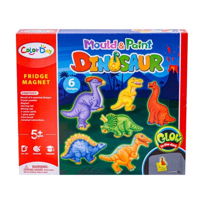 Kreatywny Zestaw Stwórz Magnes, Odlew DIY DINOZAURY GLOW Zrób To Sam