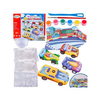 Kreatywny Zestaw Stwórz Odlew DIY MIEJSKIE WYŚCIGÓWKI, AUTA 3D, CITY RACERS 4 Sztuki Zrób To Sam
