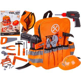 Zestaw Narzędzi Z Plecakiem, Wiertarka Wkrętarka, Narzędzia, Kask, Akcesoria