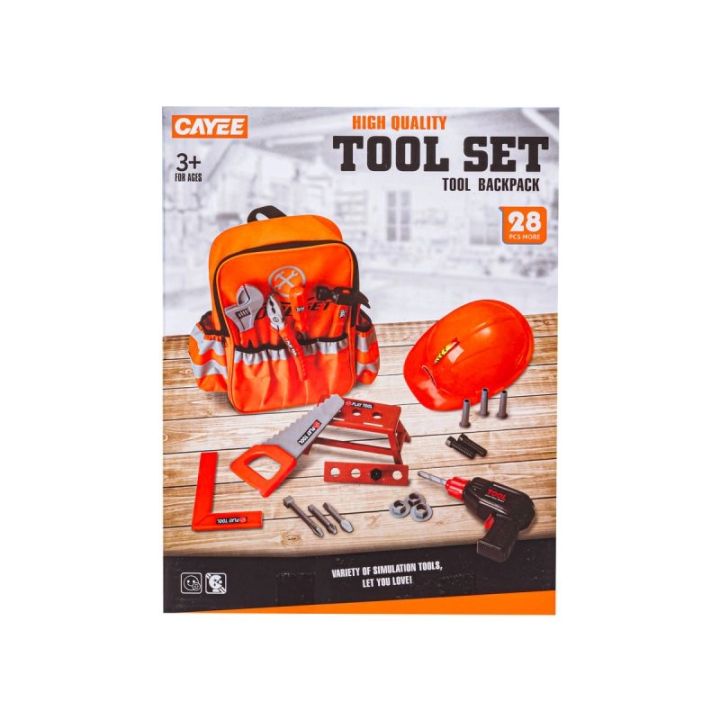 Zestaw Narzędzi Z Plecakiem, Wiertarka Wkrętarka, Narzędzia, Kask, Akcesoria