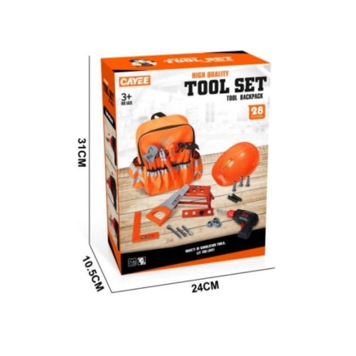 Zestaw Narzędzi Z Plecakiem, Wiertarka Wkrętarka, Narzędzia, Kask, Akcesoria