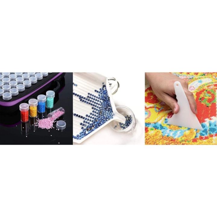 Akcesoria Haft Diamentowy, Etui + 60 Pojemników + Akcesoria Zestaw Do Diamond Painting