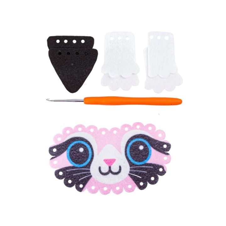 Kreatywny Zestaw Wyszywanka, Maskotka, Pluszak Do Szycia, Poduszka Do Ozdobienia DIY KOTEK