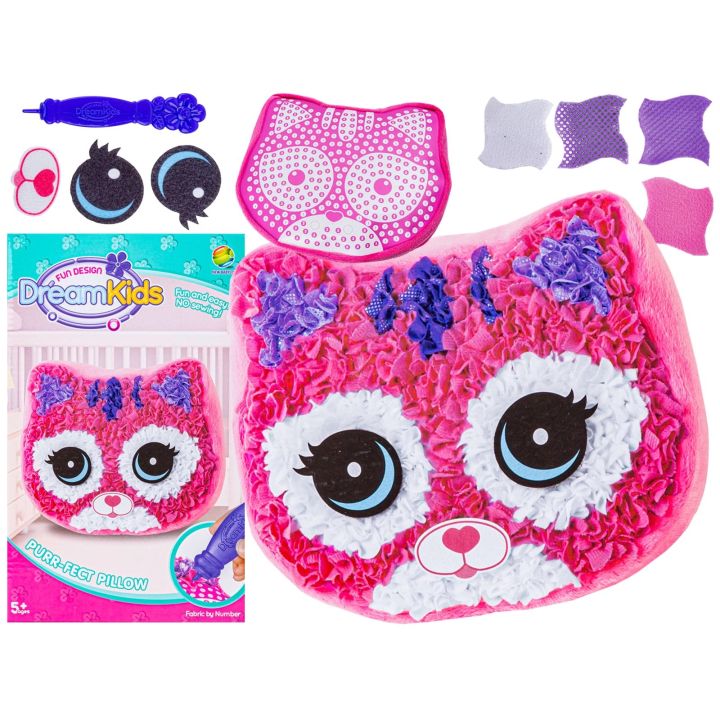 Kreatywny Zestaw Wyszywanka, Maskotka, Pluszak Do Szycia, Poduszka Do Ozdobienia DIY KOTEK KOT