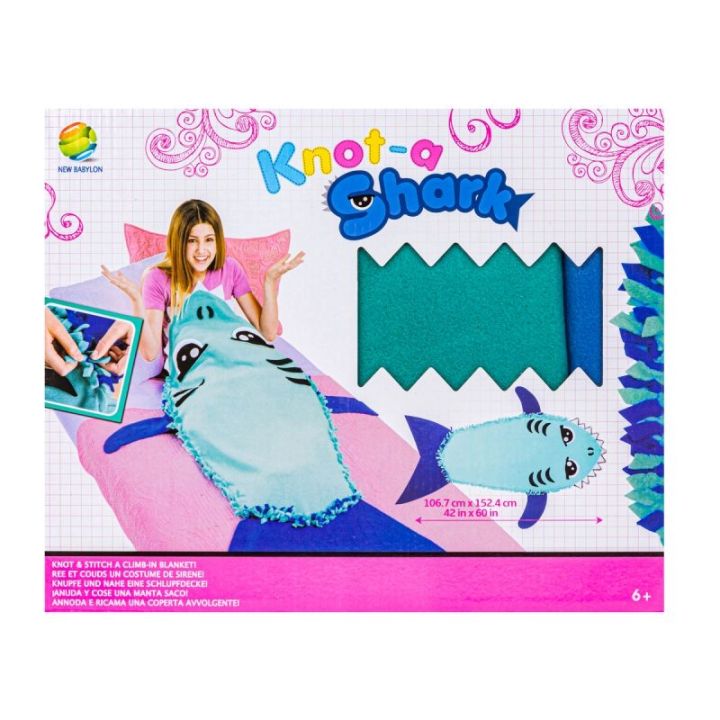 Zestaw Kreatywny, Wyszywanka, Pluszowy KOCYK, ŚPIWÓR Do Szycia DIY REKIN