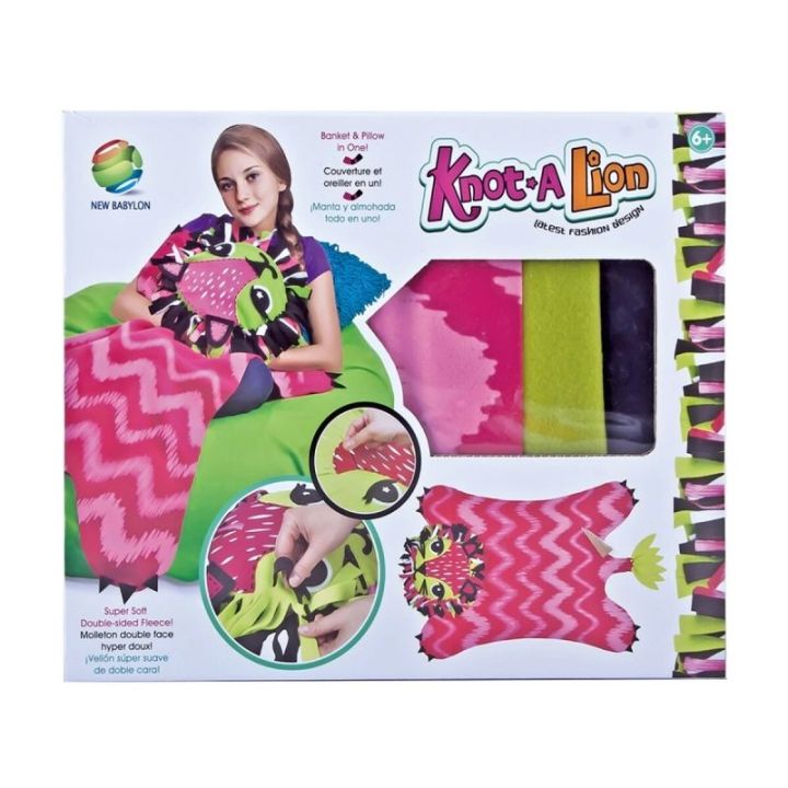 Kreatywny Zestaw, Wyszywanka, Pluszowy KOCYK Do Szycia Narzutka DIY LEW