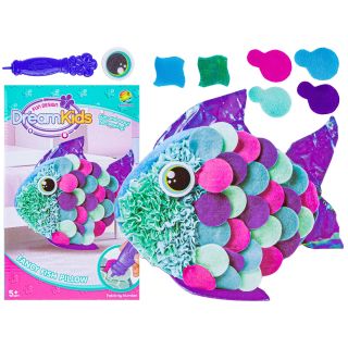 Kreatywny Zestaw Wyszywanka, Maskotka, Pluszak Do Szycia, Poduszka Do Ozdobienia RYBKA