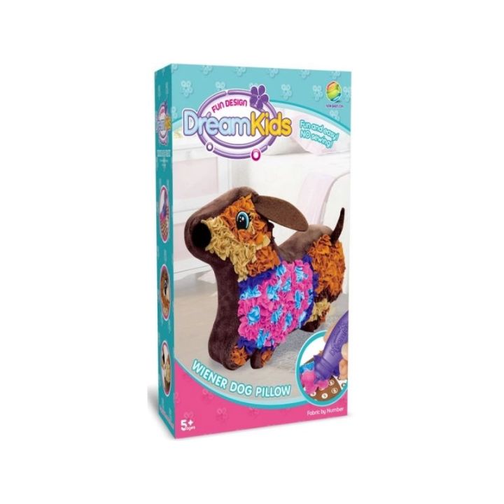 Kreatywny Zestaw Wyszywanka, Maskotka, Pluszak Do Szycia, Poduszka Do Ozdobienia DIY Piesek JAMNIK