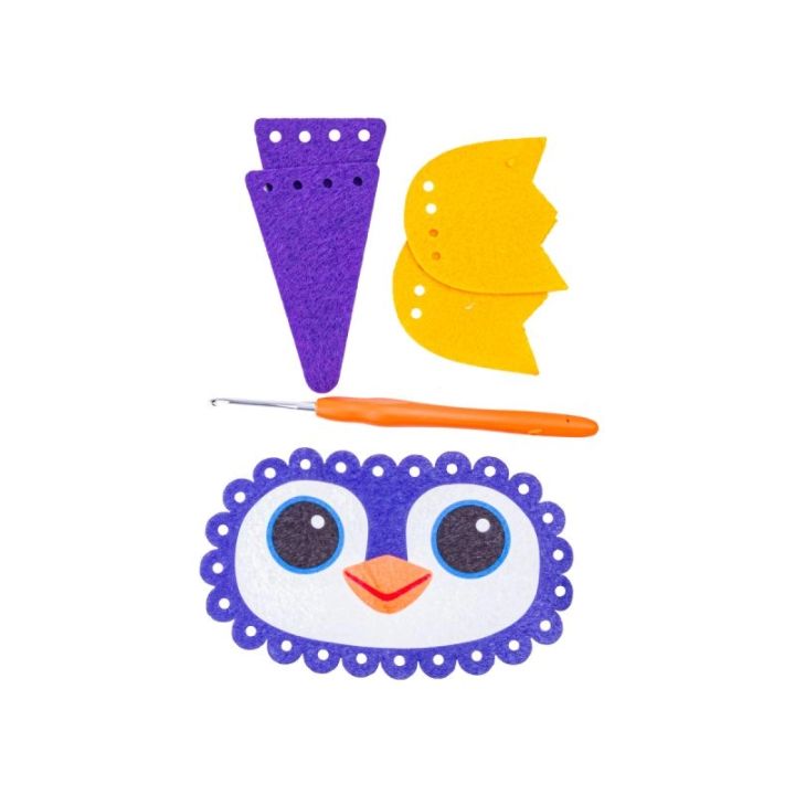 Kreatywny Zestaw Wyszywanka, Maskotka, Pluszak Do Szycia, Poduszka Do Ozdobienia DIY PINGWIN