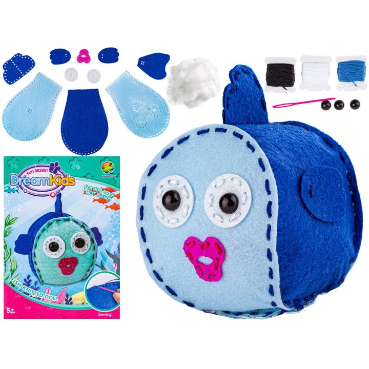 Kreatywny Zestaw Wyszywanka, Maskotka, Pluszak Do Szycia Zwierzęta Morskie RYBKA