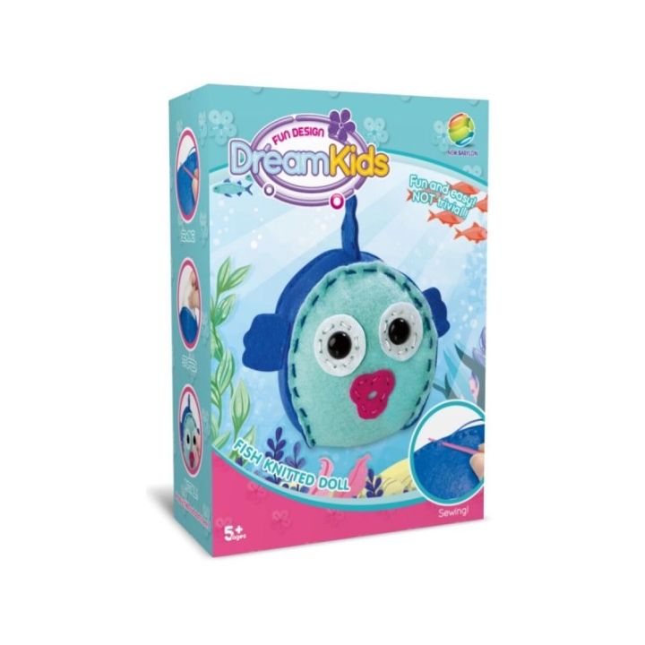 Kreatywny Zestaw Wyszywanka, Maskotka, Pluszak Do Szycia Zwierzęta Morskie RYBKA